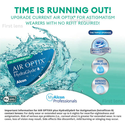 Alcon Air Optix Plus Hydraglyde For Astigmatism